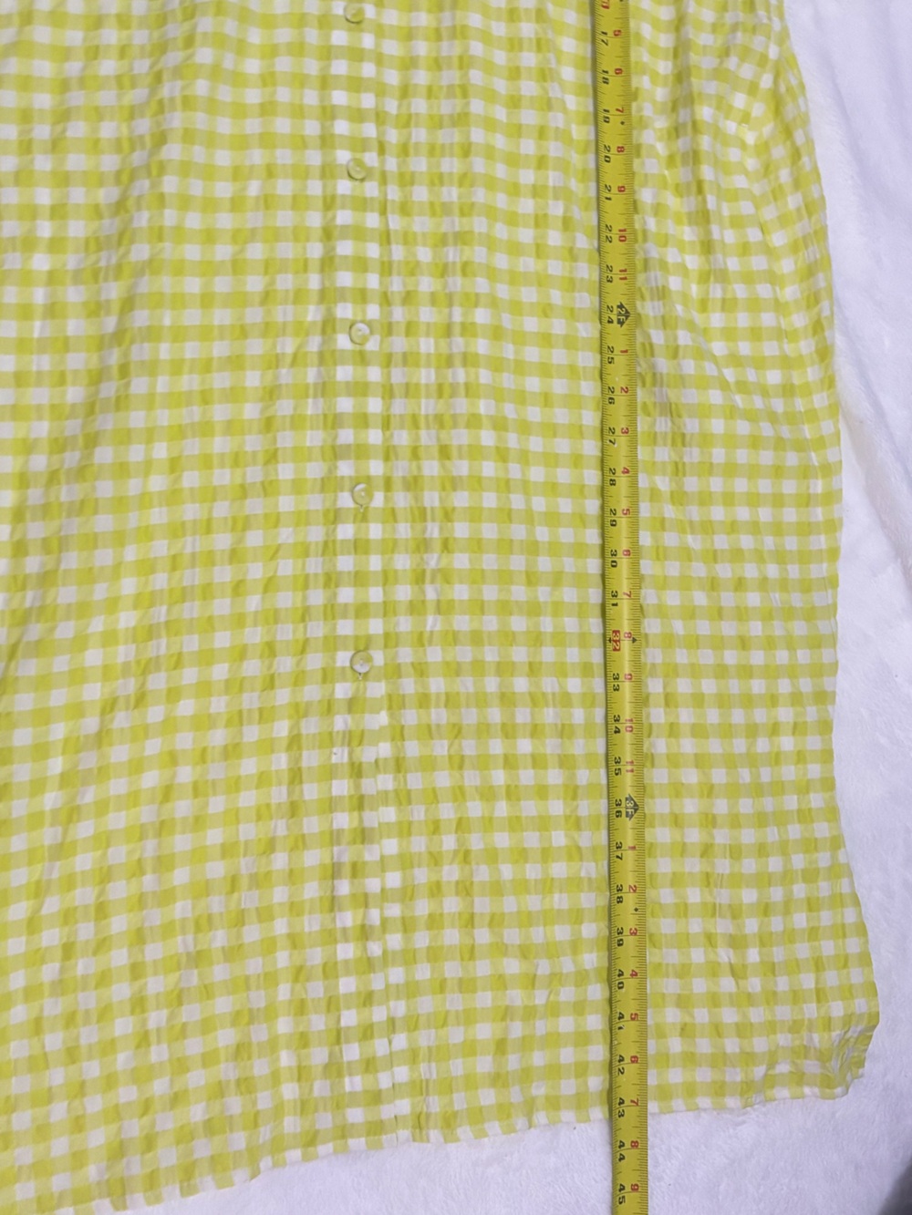 NWT PERSONA by Marina Rinaldi Women’s Yellow Gingham Midi Shirt Dress with Belt - Picture 16 of 16